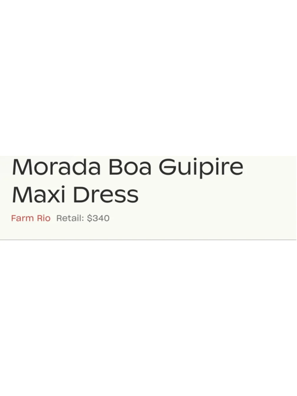 FARM Rio Morada Boa Guipure Lace Maxi Dress Cream - Picture 8 of 12
